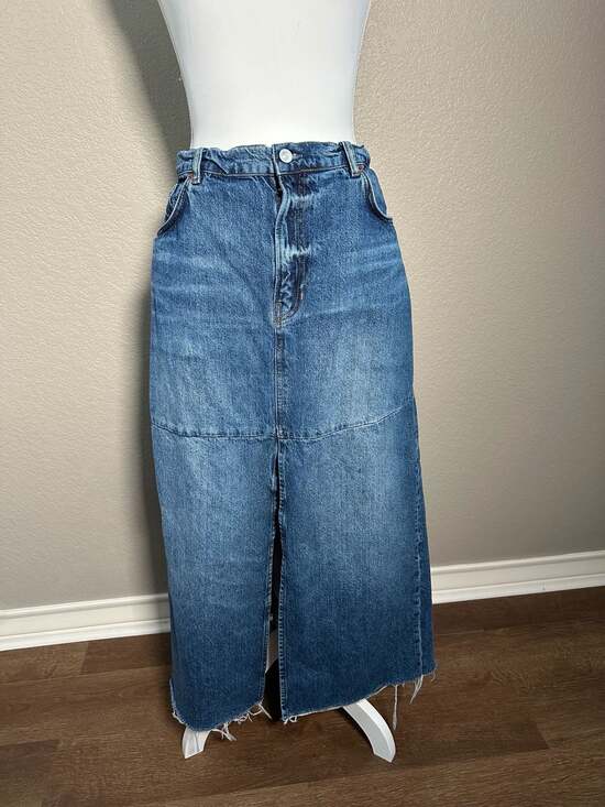 Reformation Tazz Maxi Denim Skirt in Hemlock Blue Size 31 - Picture 3 of 6
